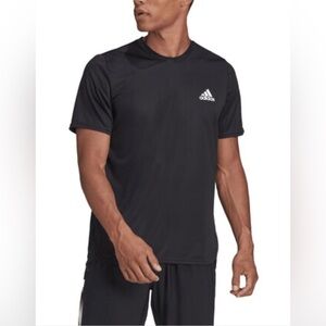 ADIDAS Climalite tech fit Short Sleeve black Athletic Shirt. Size large